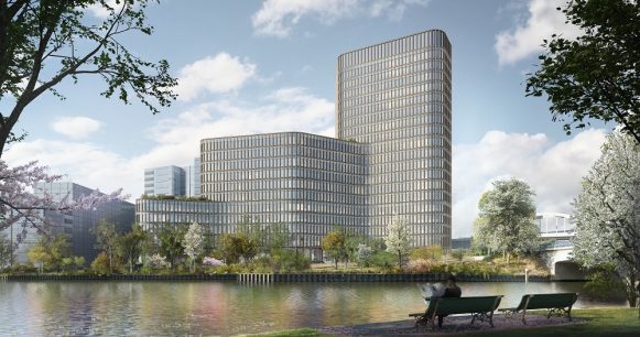 Grundsteinlegung für nachhaltiges Bürohochhaus der CA Immo in der Berliner Europacity