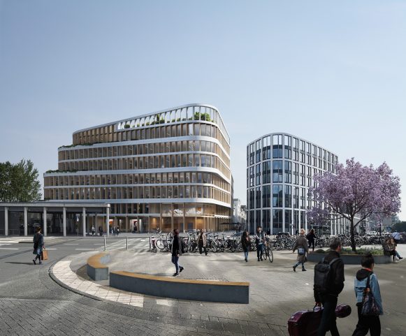 PANDION kürt Architekturentwurf für Büroneubau am Kölner Hauptbahnhof