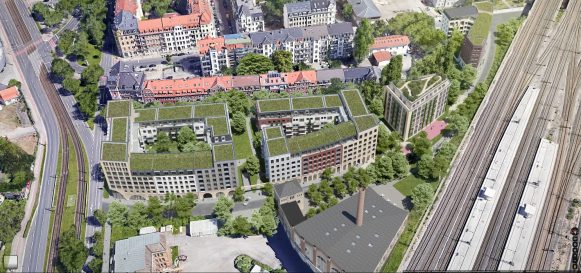 QUARTERBACK Immobilien AG realisiert nachhaltiges Wohnviertel mit 211 Wohnungen am Bahnhof Neustadt in Dresden