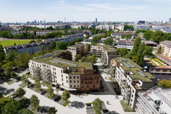 Bauwens und Düsseldorfer Wohnungsgenossenschaft feiern Richtfest für NRWs größtes Holz-Hybrid-Wohnquartier