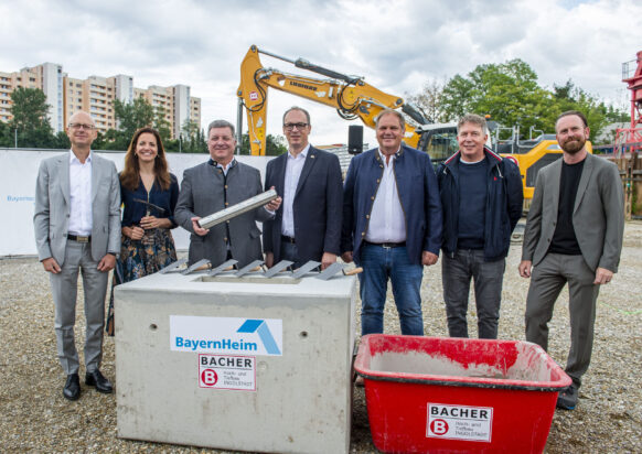 Start für BayernHeim-Projekt in München: Grundstein für 347 bezahlbare Wohnungen im neuen Alexisquartier gelegt