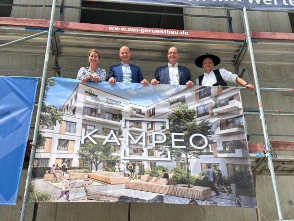 ehret+klein feiert Richtfest für das „Kampeo“ in Kempten