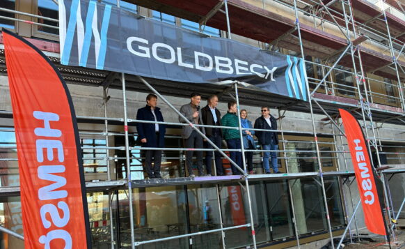 Hemsö feiert Richtfest für neue Oberschule in Rangsdorf