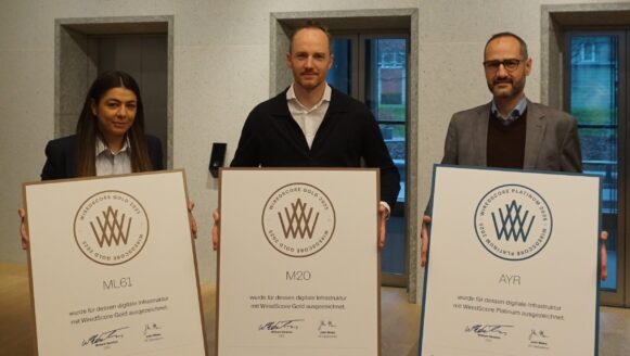 CONREN Land erhält WiredScore Gold und Platin für drei Büroobjekte