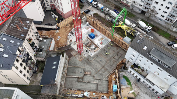 32 neue Wohnungen in Sachsenhausen: Rohbau soll noch vor dem Sommer stehen