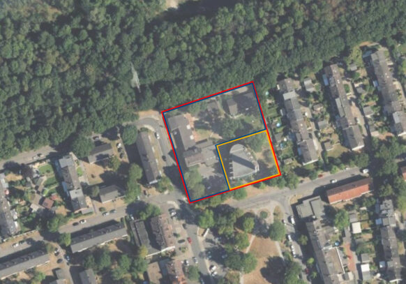 Gemeinsam für ein neues Quartier: OMEGA Immobilien und DORNIEDEN Gruppe sichern Kirchengrundstück in Duisburg‑Ungelsheim – Merkens Real Estate begleitet die Projektentwicklung