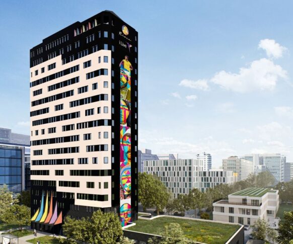 MAG und i Live Group bauen Bürohochhaus in Frankfurt zu Mikroapartments um