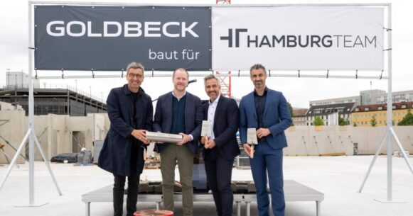 Hamburg Team und Goldbeck feiern Grundsteinlegung für Baufeld 5 im Leipziger Löwitz Quartier