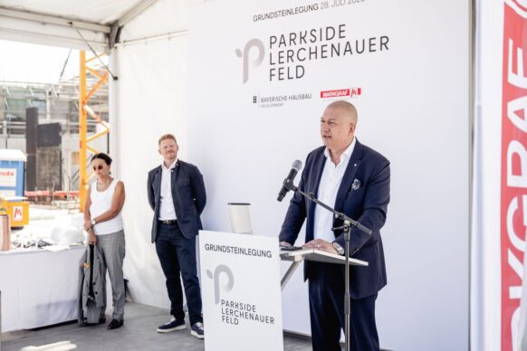 Grundstein für Parkside Lerchenauer Feld gelegt –Wohnquartier im Münchner Norden nimmt Gestalt an